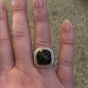 David Yurman Black Onyx & Diamonds Albion Ring